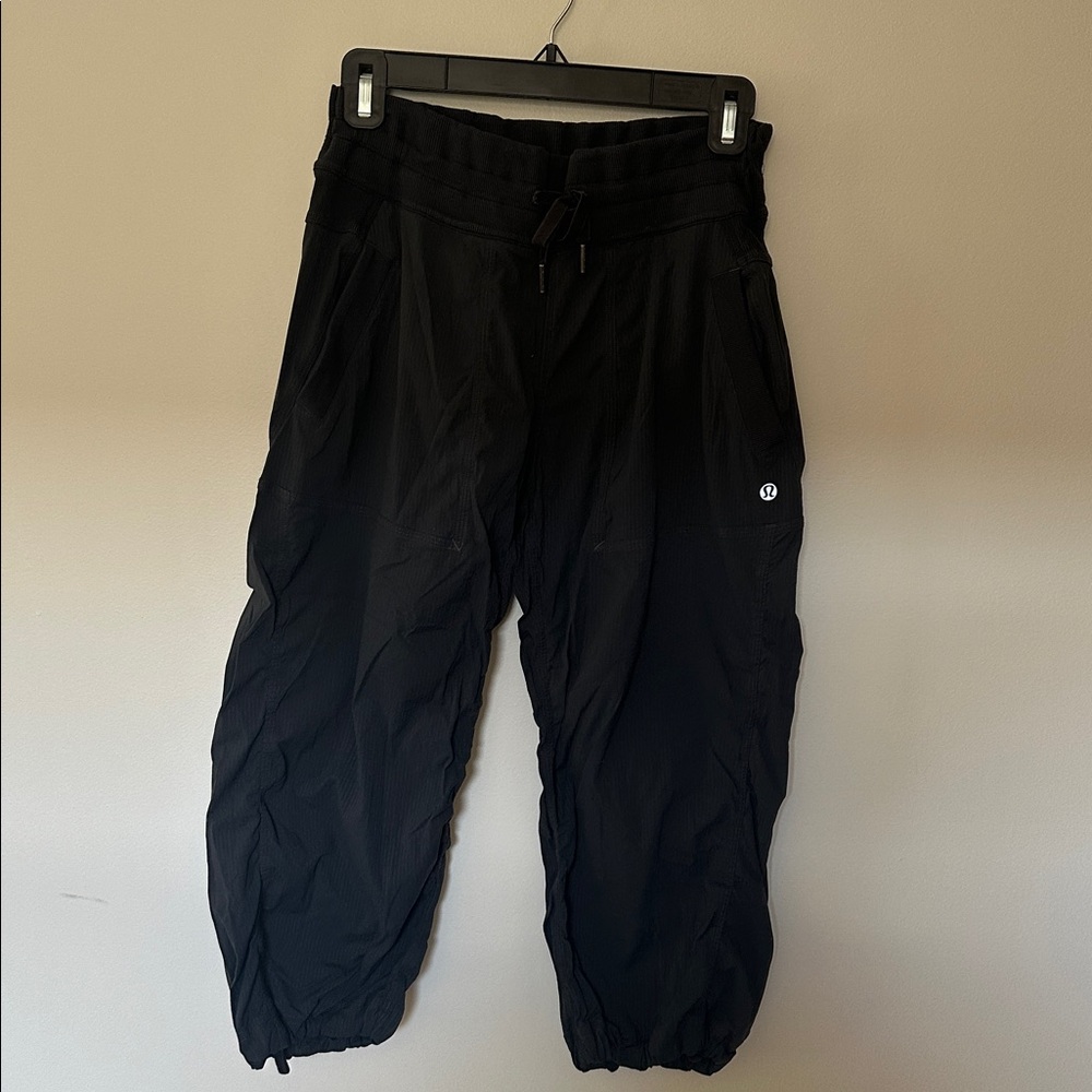 Lululemon dance studio crops, dark gray
